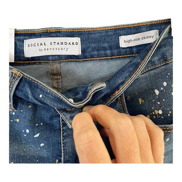 NWT Social Standard by Sanctuary Missy High Rise Skinny Jeans Size 2 Stretch - Picture 6 of 9